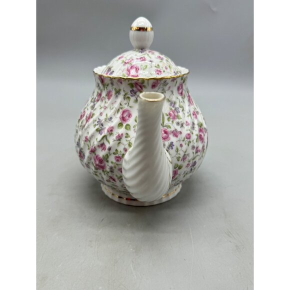 lefton goffon Rose Bone China Gold Trim Floral Pattern Japan Teapot Lid 7236READ - Picture 5 of 13